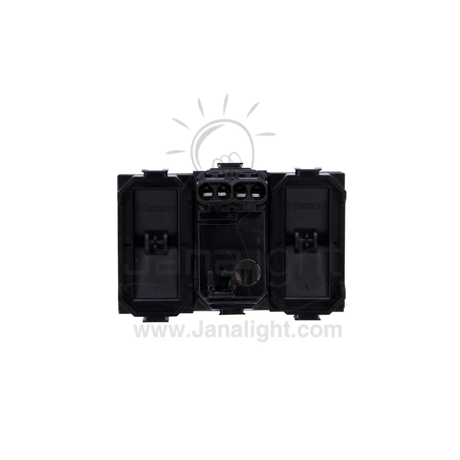 زر جرس بضوء عريض ماتكس اسود Ag5005L/3E Black Wide Doorbell Switch With Led Matix Edge